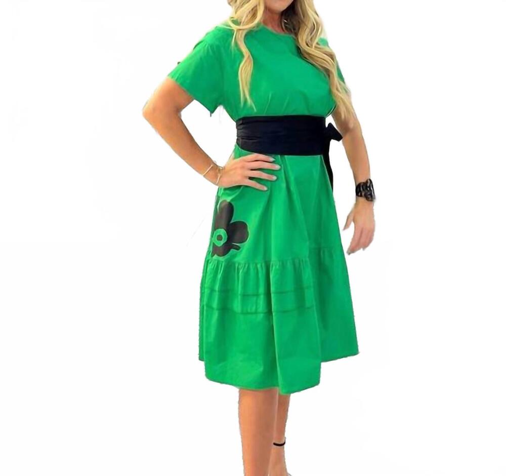 NEW MIMOTO floral midi dress in green